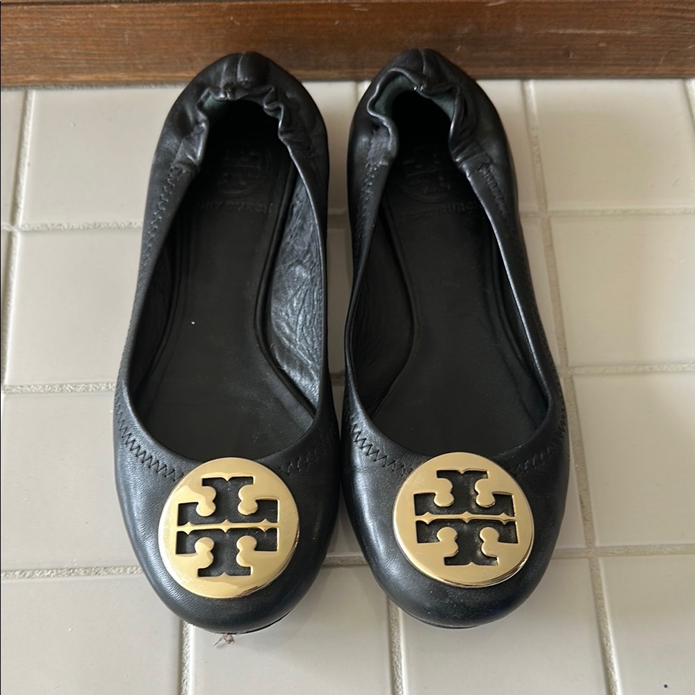 Tory Burch Black Ballet Flats
